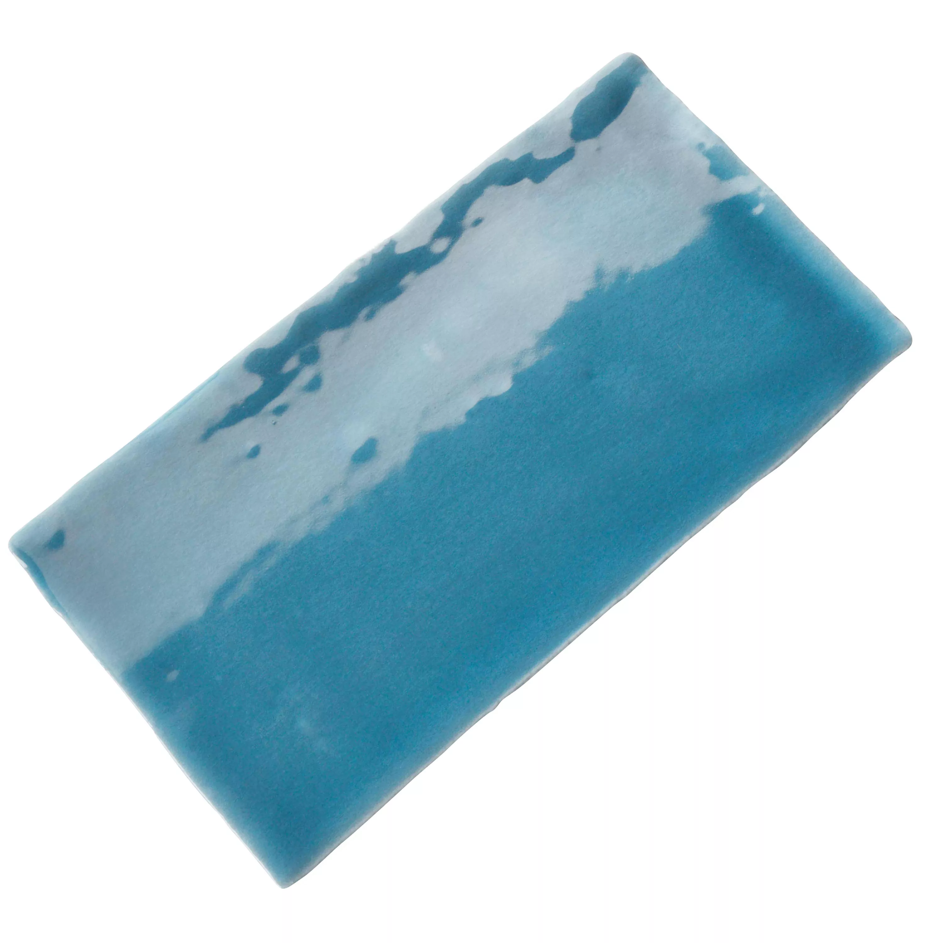Wandfliese Algier Handgemacht 7,5x15cm Meerblau