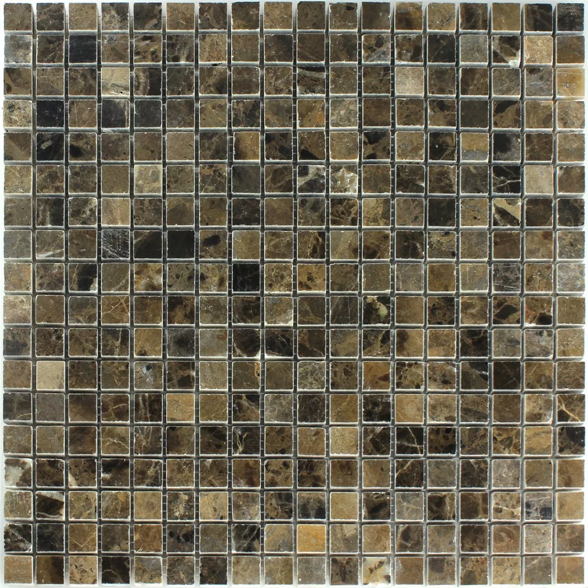 Muster von Mosaikfliesen Marmor Braun Poliert 