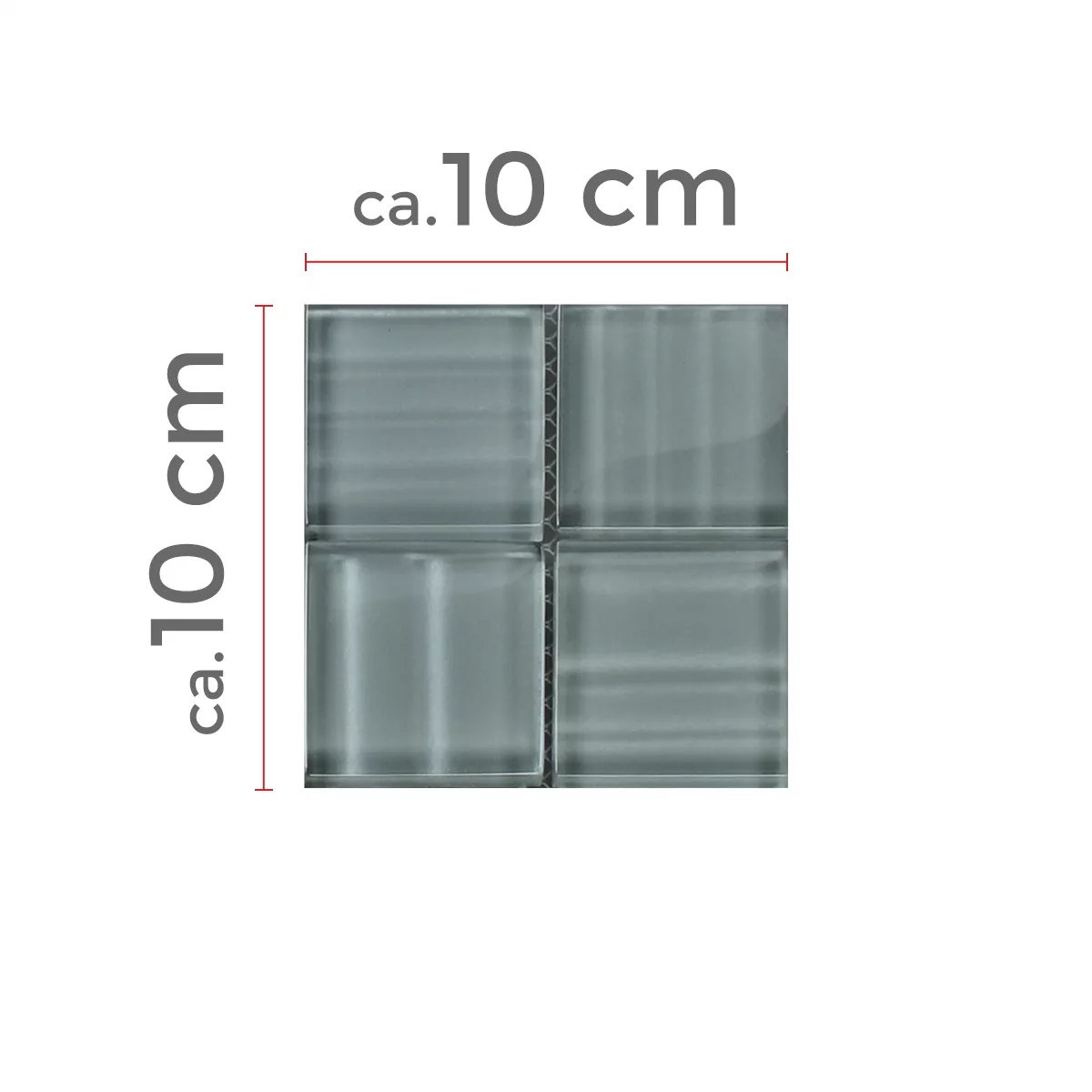 Muster von Glasmosaik Fliesen Columbia Grau Gestreift