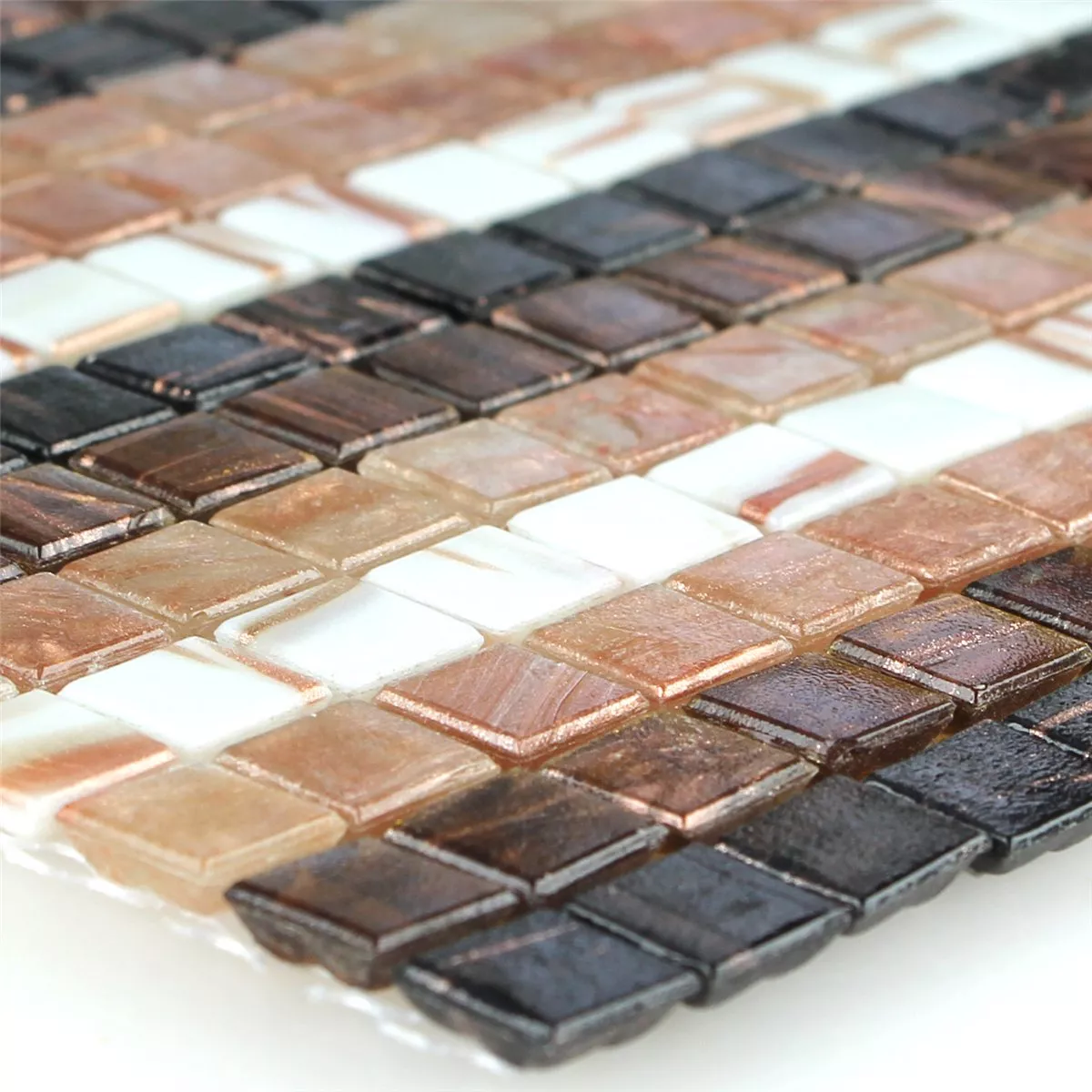 Mosaikfliesen Glas Effekt Stripe Multi Mix