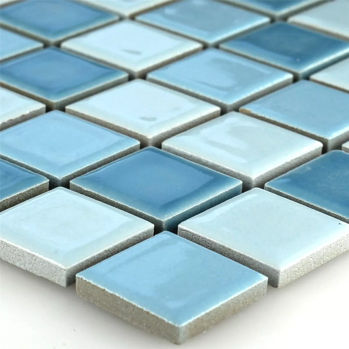 Mosaikfliesen Keramik Bodaway Blau Mix 25x25x5mm