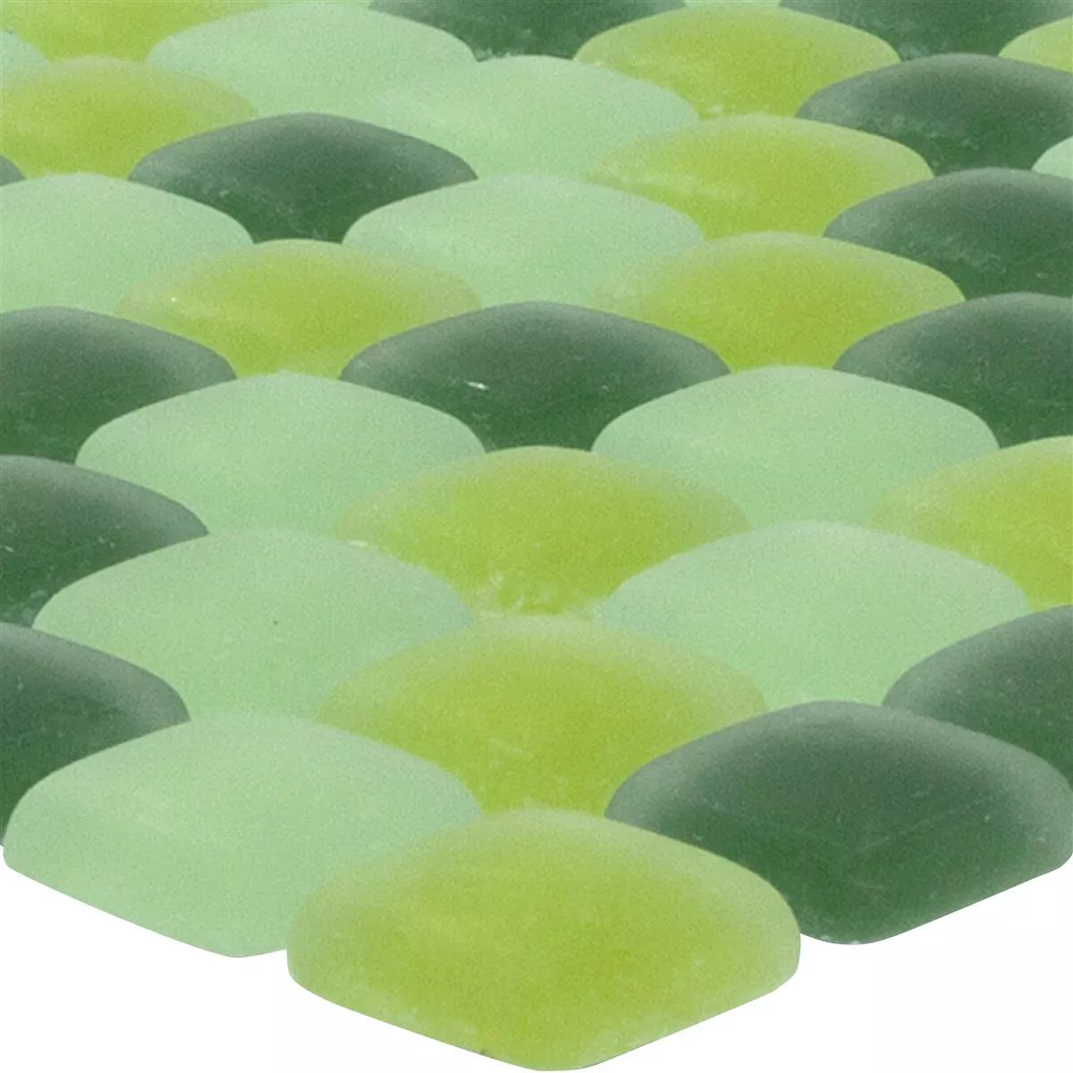 Glasmosaik Fliesen Ponterio Frosted Grün Mix Glasmosaik Fliesen Ponterio Frosted Grün Mix