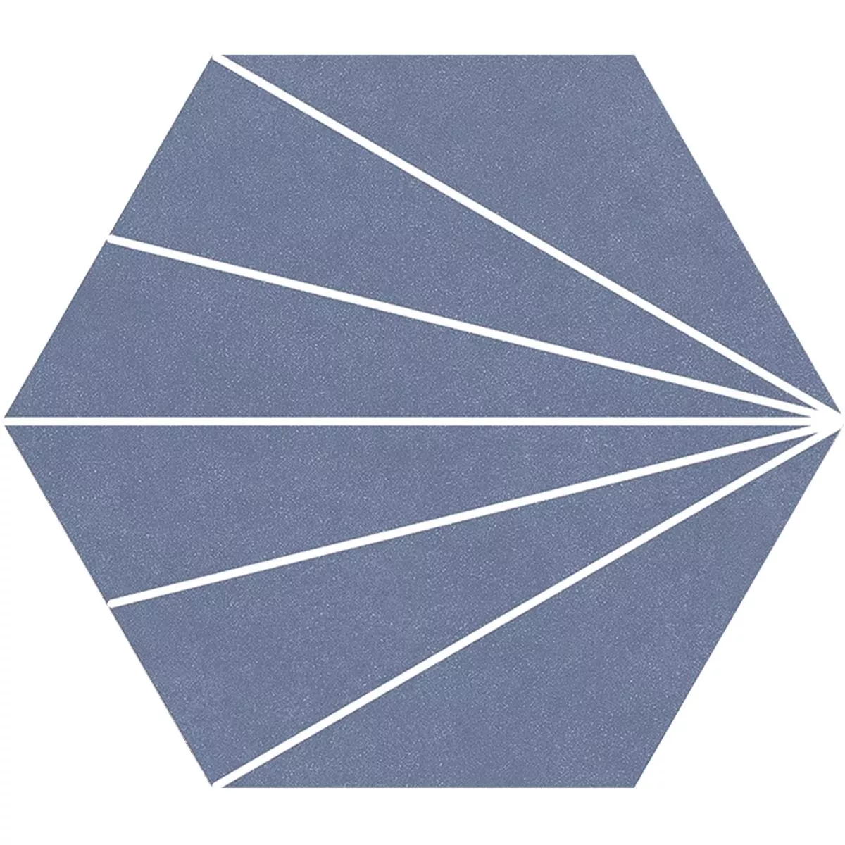 Feinsteinzeug Fliesen Millennium Hexagon 3D Optik Blau 22,5 x 25,9cm 