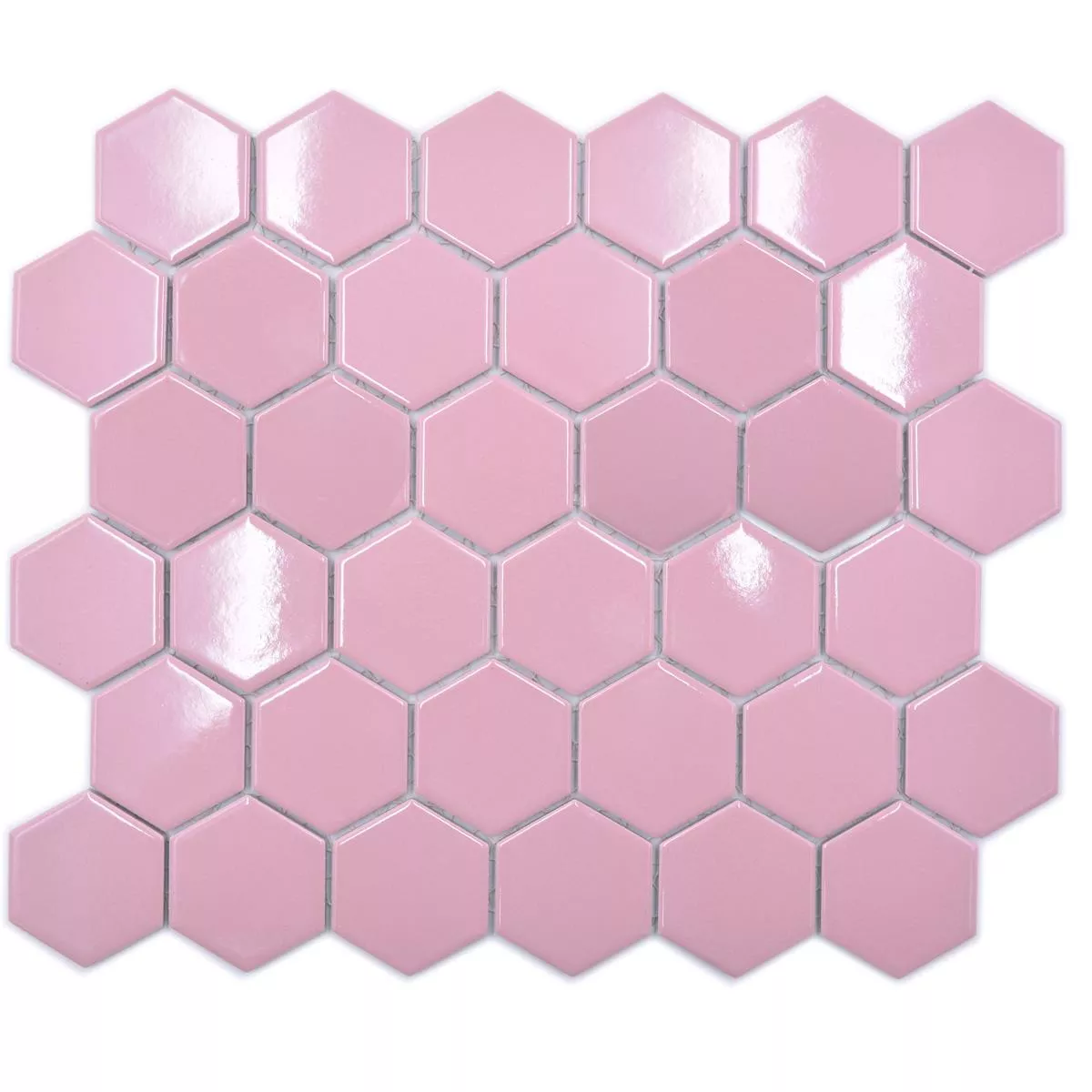 Keramikmosaik Salomon Hexagon Rosa H51
