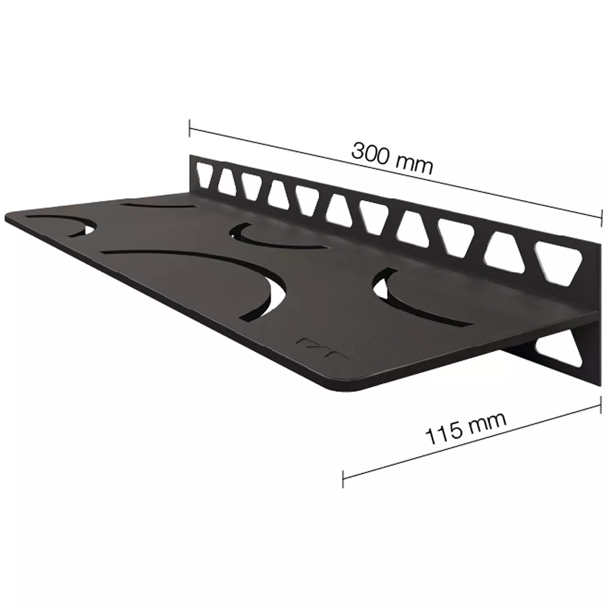 Duschablage Wandablage Schlüter Rechteck 30x11,5cm Curve Anthrazit