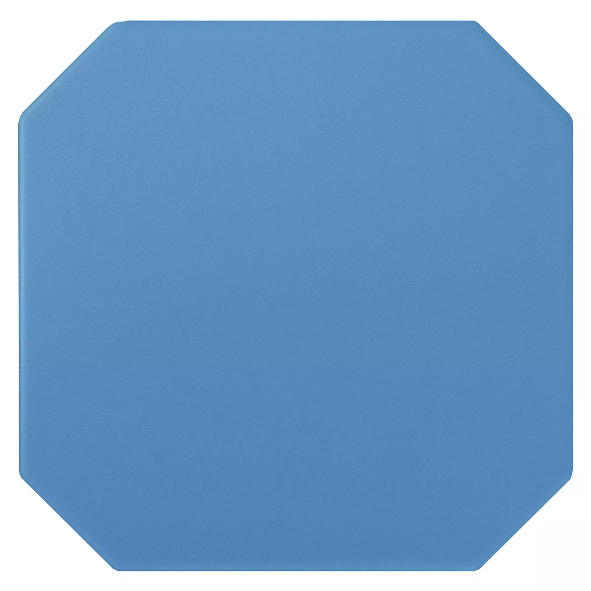Muster von Feinsteinzeug Fliesen Genexia Uni Blau Octagon 20x20cm