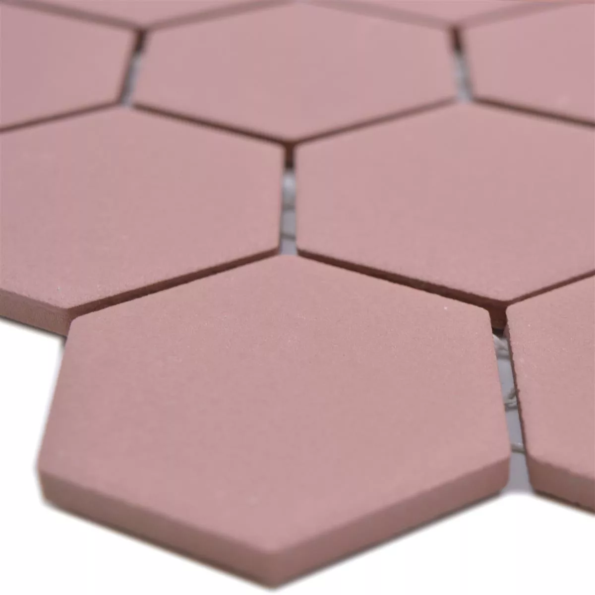 Muster von Keramikmosaik Bismarck R10B Hexagon Terracotta H51