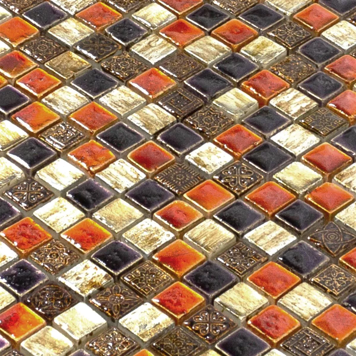 Naturstein Mosaikfliesen Toskana Rot Kupfer Mix