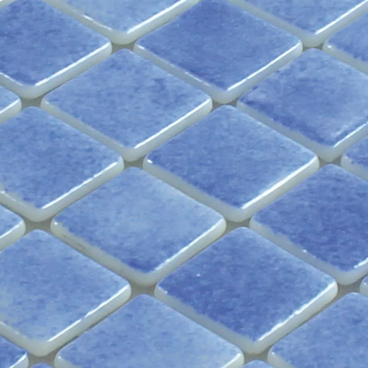 Muster von Glas Schwimmbad Pool Mosaik Lagune R11C Himmelblau