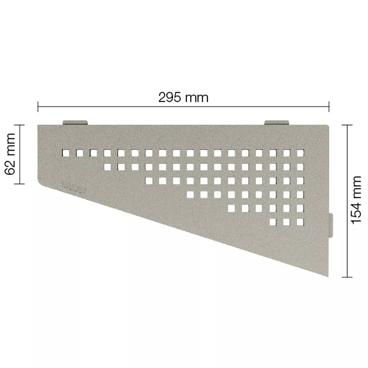 Wandablage Duschablage Schlüter 4eck 15,4x29,5cm Square Grau