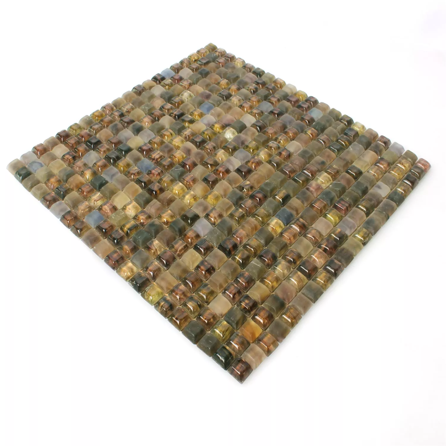 Glas Schwimmbad Pool Mosaik Fliesen Pergamon Braun