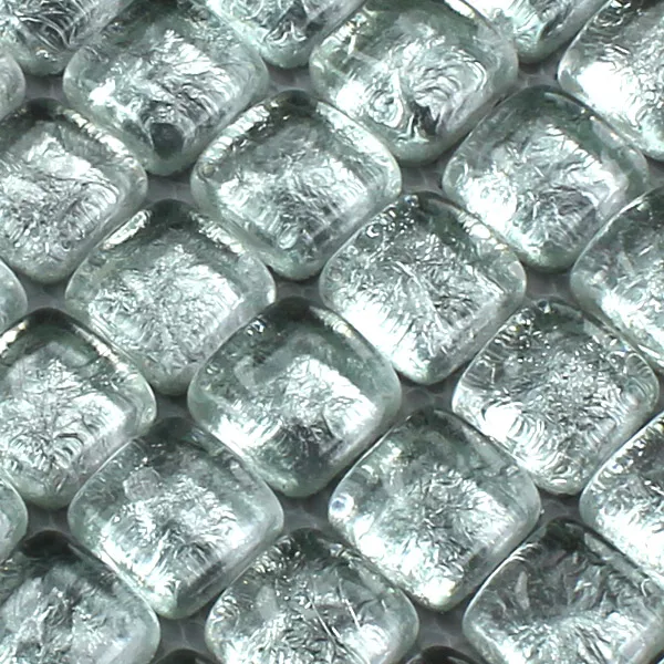 Muster von Mosaikfliesen Glas on the Rocks Silber