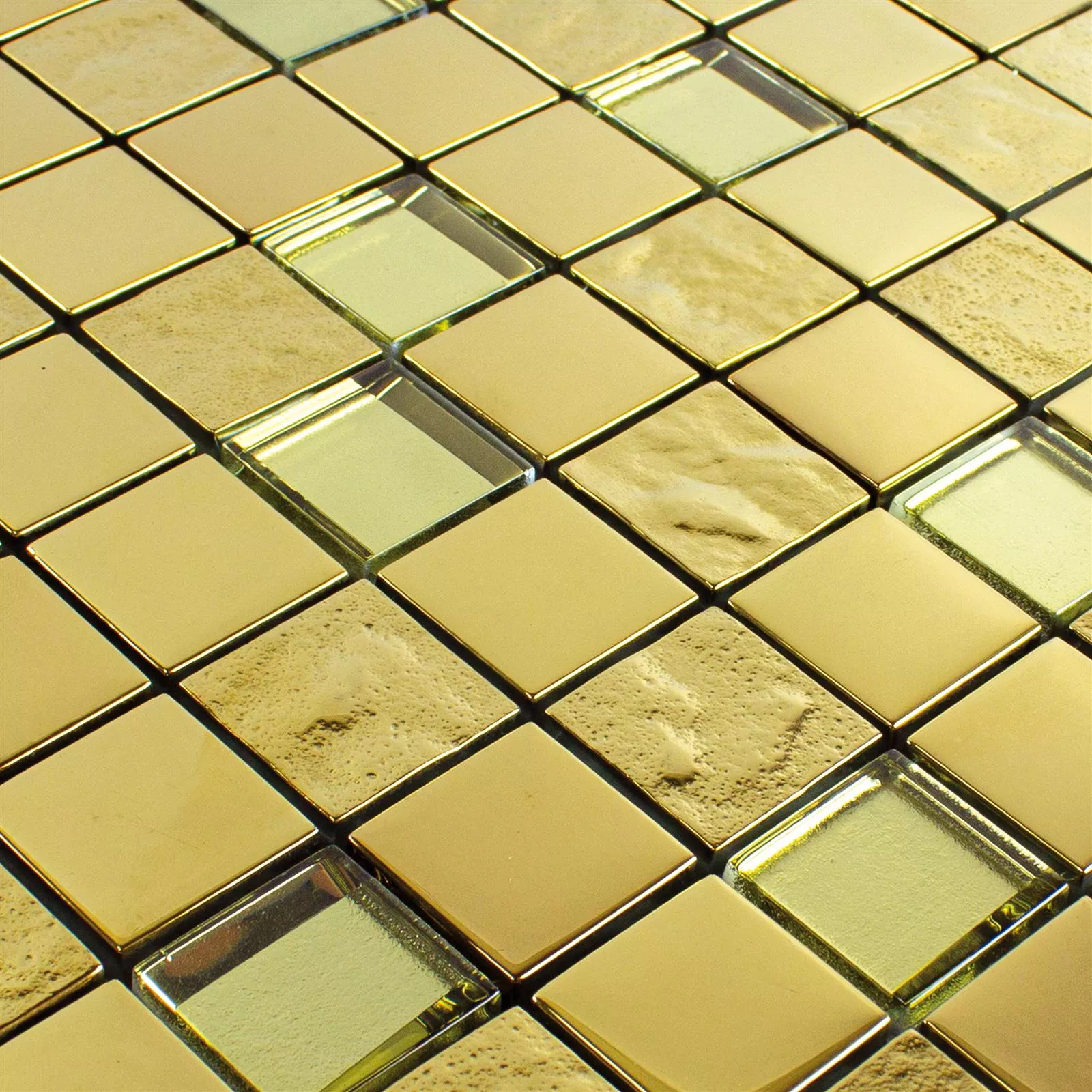 Muster von Glasmosaik Fliesen Midland Gold