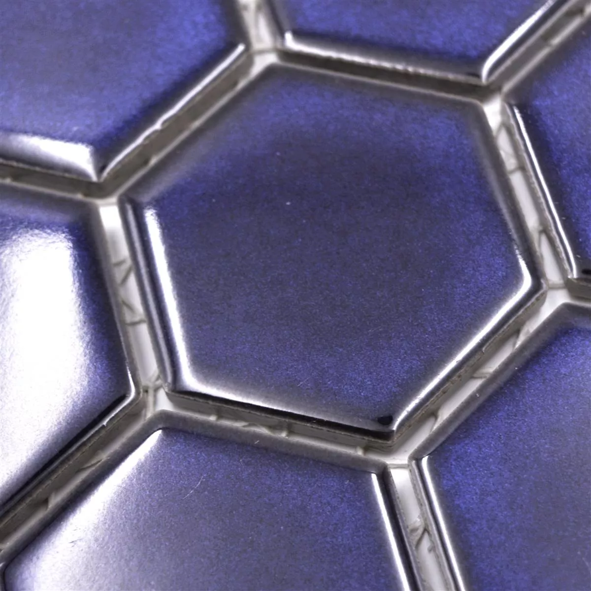 Keramikmosaik Salomon Hexagon Kobalt Blau H51