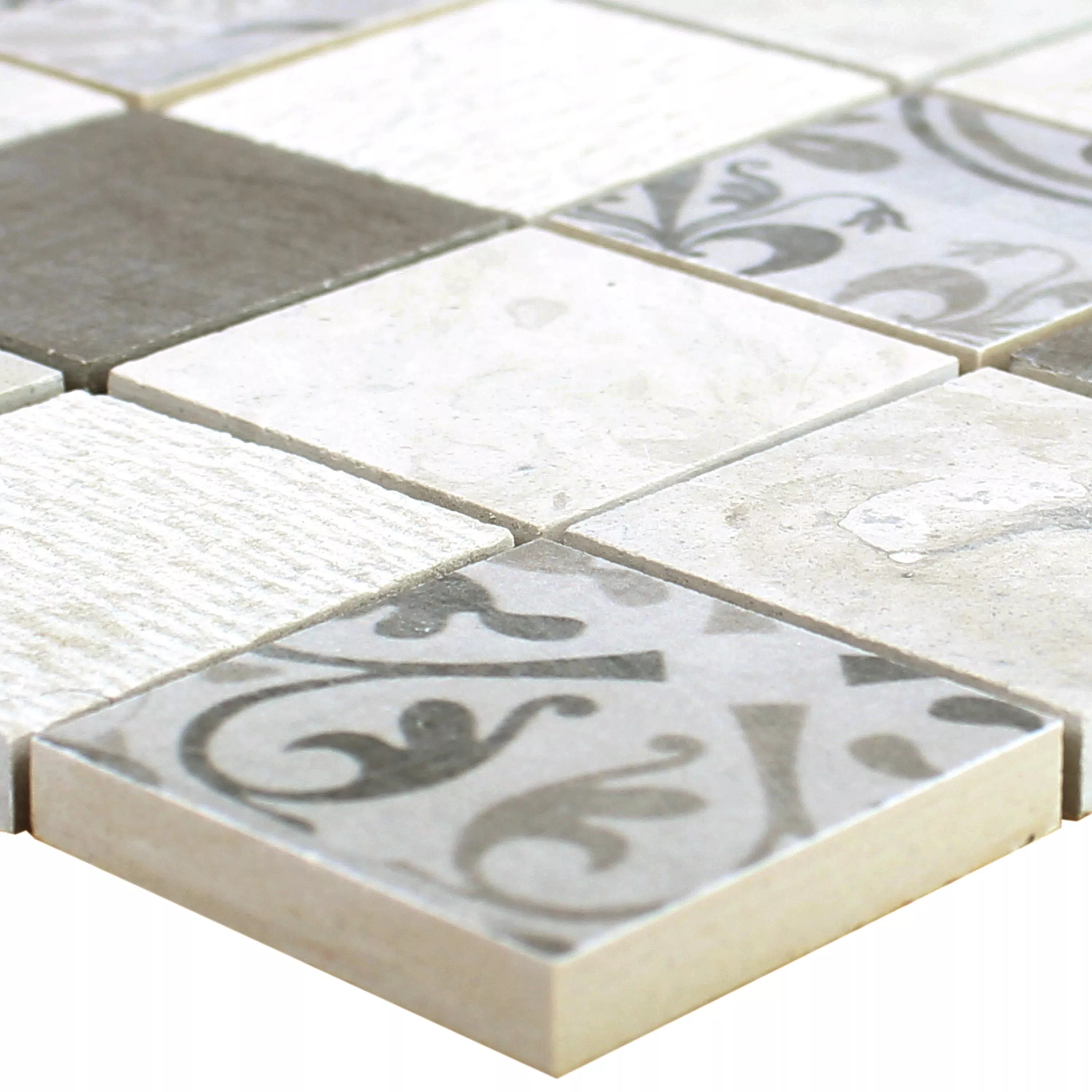 Keramik Mosaikfliesen Mythos Quadrat Grau