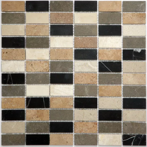 Mosaikfliesen Marmor 23x48x8mm Athen Multicolor