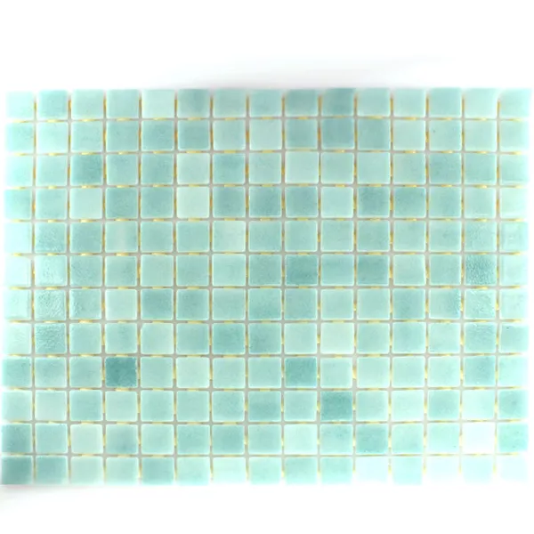 Glas Schwimmbad Pool Mosaik 25x25x4mm Türkis Mix