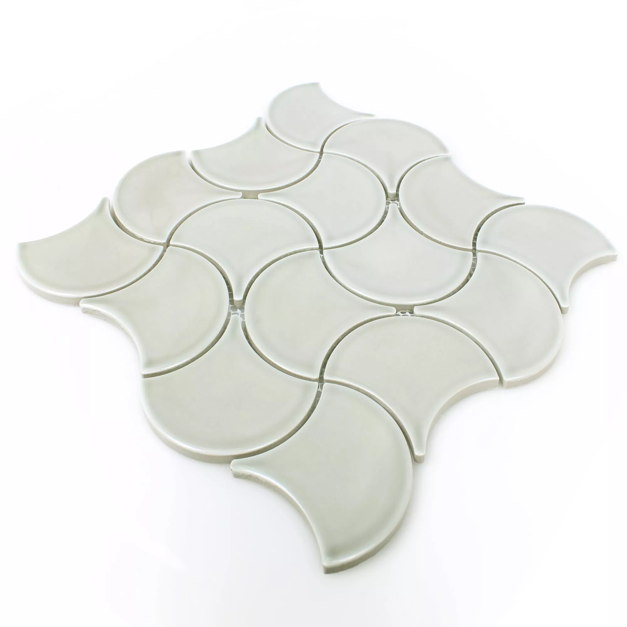 Keramik Mosaikfliesen Toledo Welle Grau