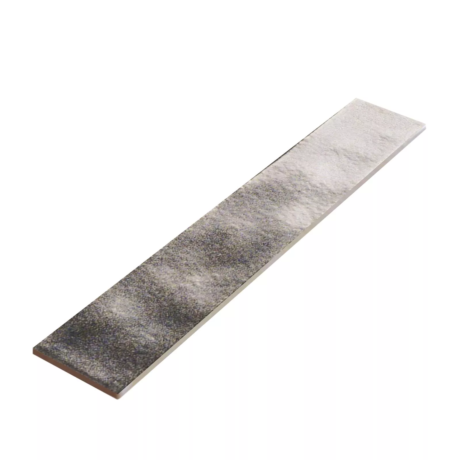 Muster Wandfliesen Montreal Gewellt Silber 5x25cm