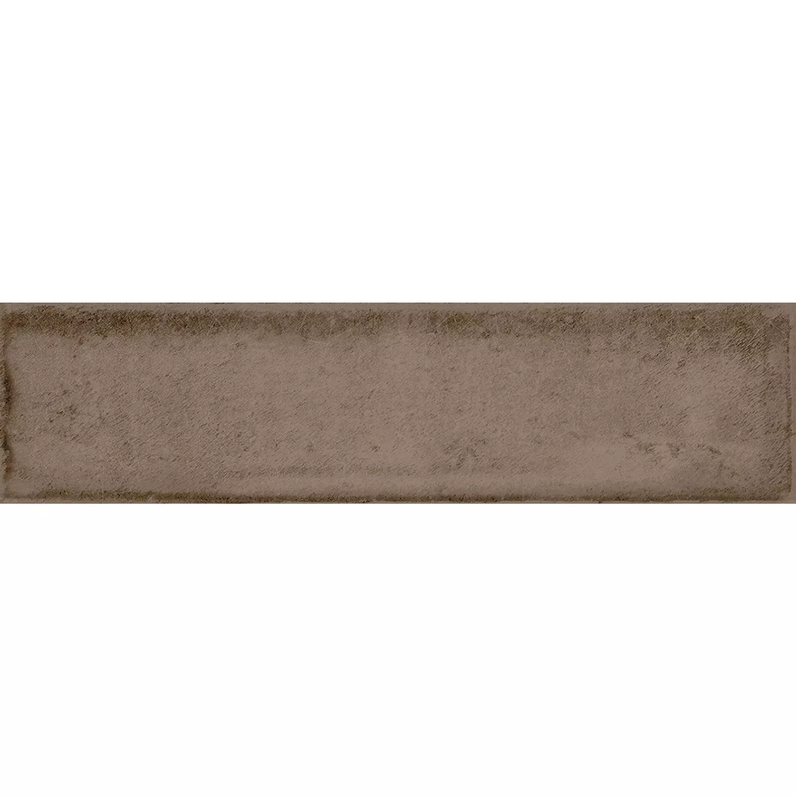 Wandfliesen Maestro Gewellt Glänzend Braun 7,5x30cm