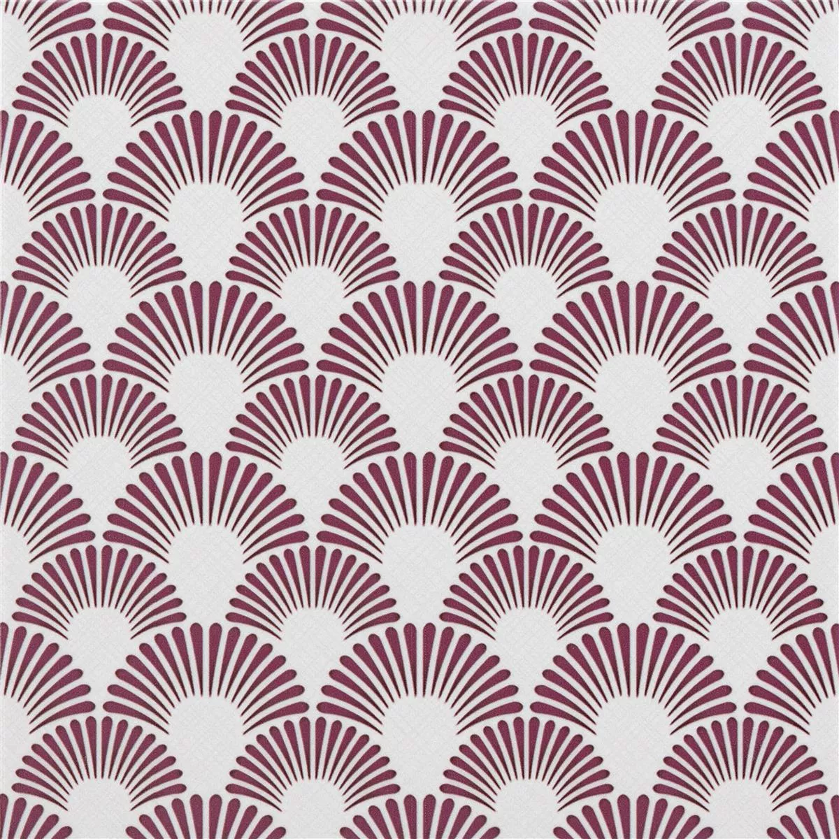 Muster von Bodenfliesen Zementoptik Wildflower Rosa Dekor 18,5x18,5cm 
