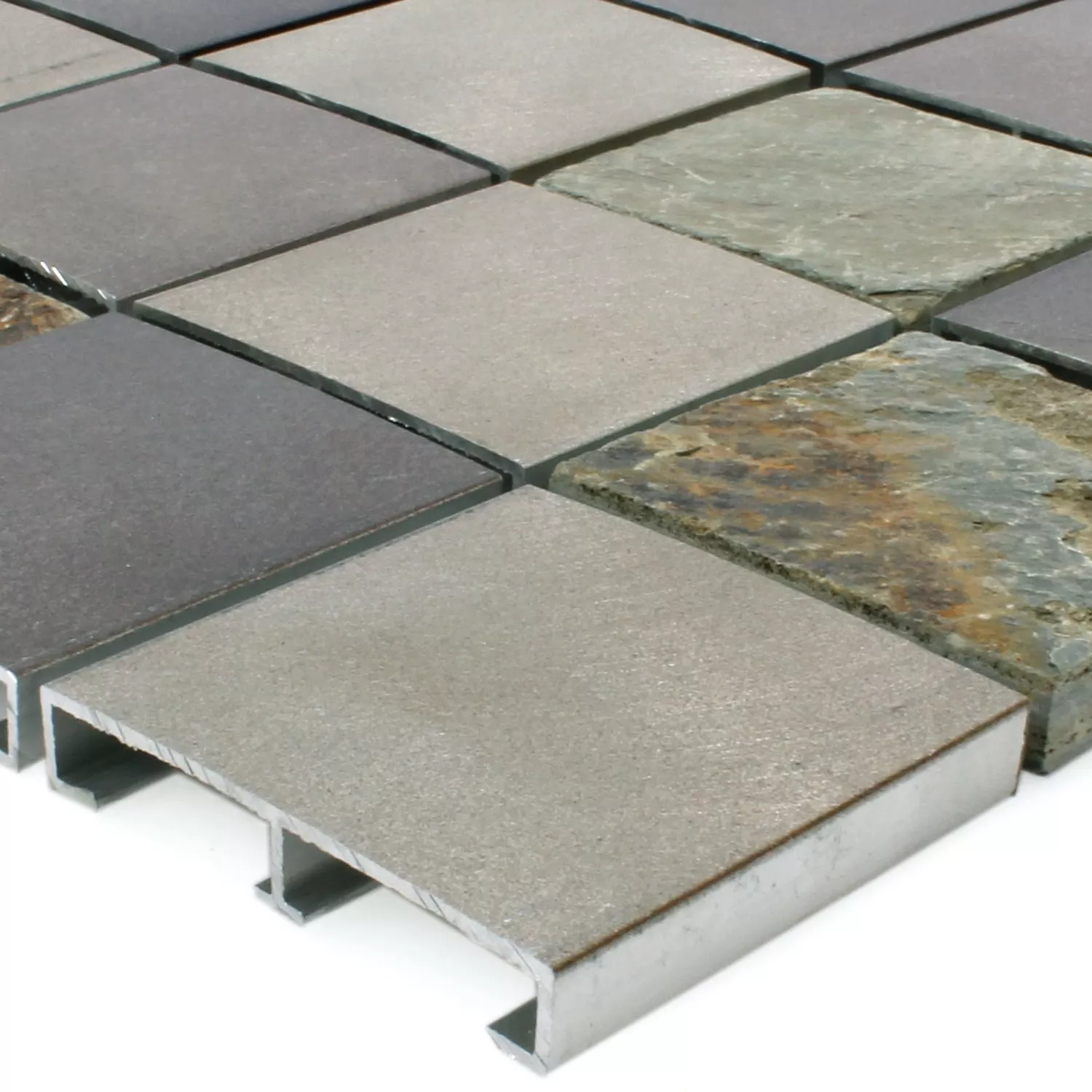 Mosaikfliesen Naturstein Aluminium Moon Braun Mosaikfliesen Naturstein Aluminium Moon Braun