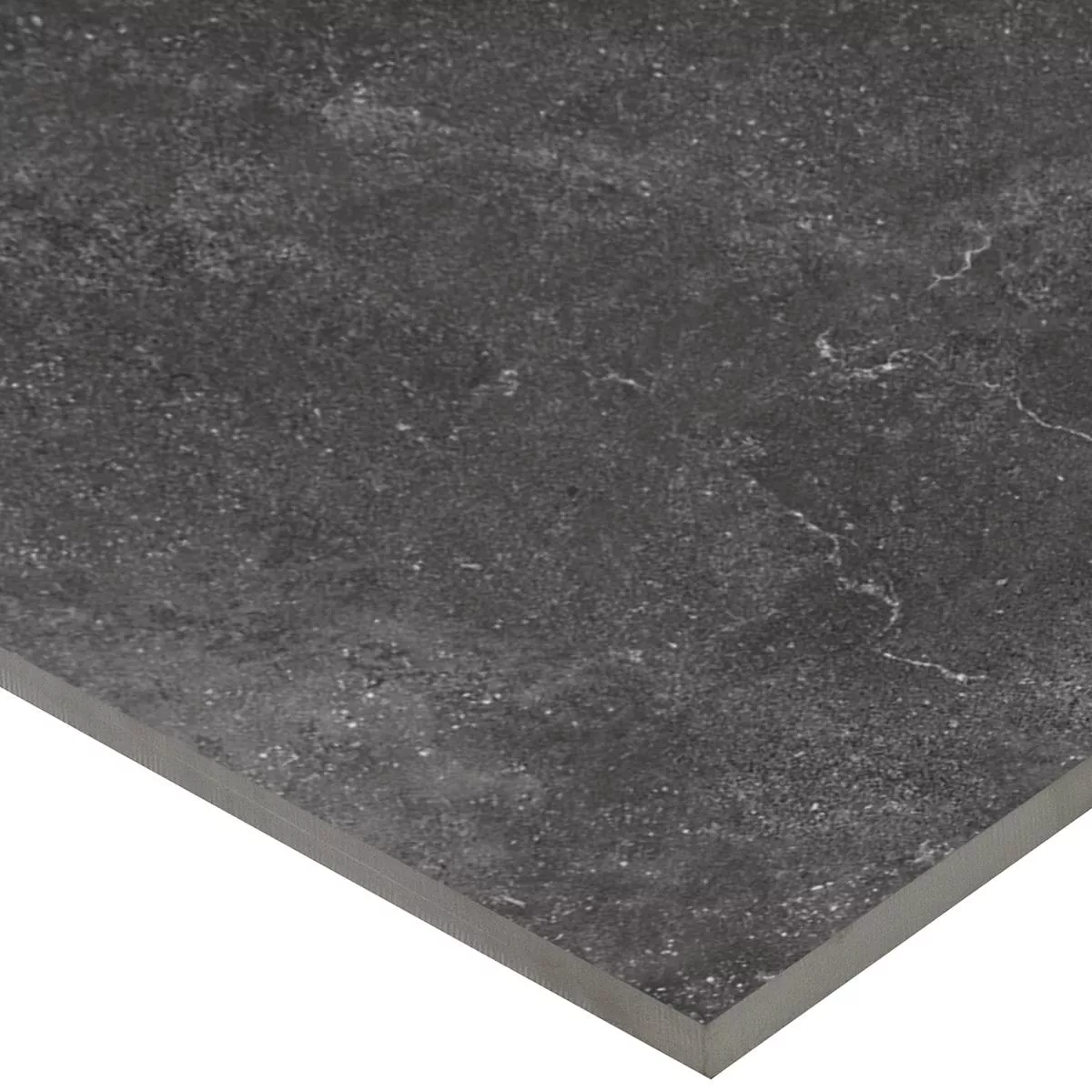 Terrassenplatte Feinsteinzeug Rockstone Schwarz 60x60x2 cm