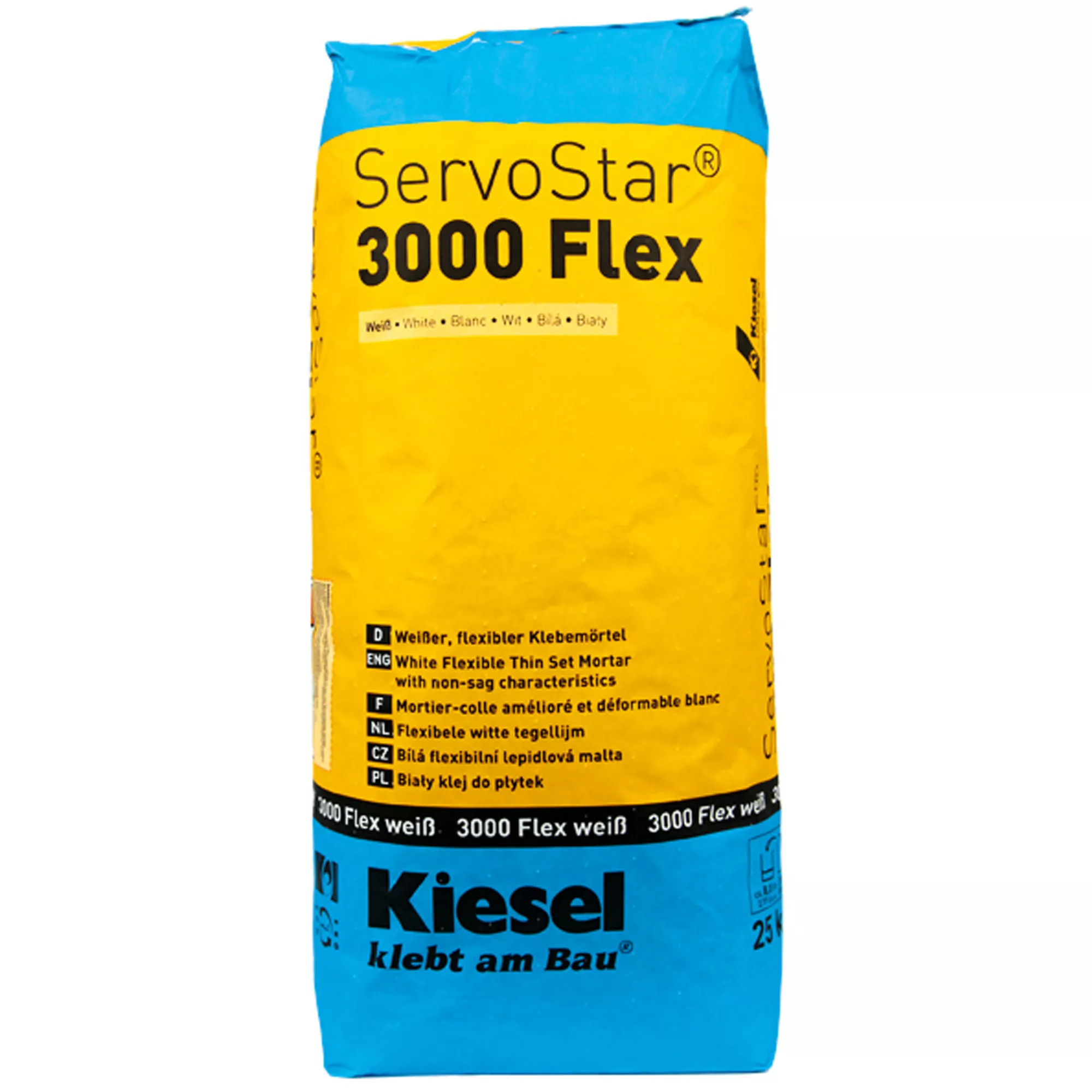 Kiesel Fliesenkleber Servostar 3000 Weißer,flexibler Klebemörtel 25 Kg Kiesel Fliesenkleber Servostar 3000 Weißer,flexibler Klebemörtel 25 Kg