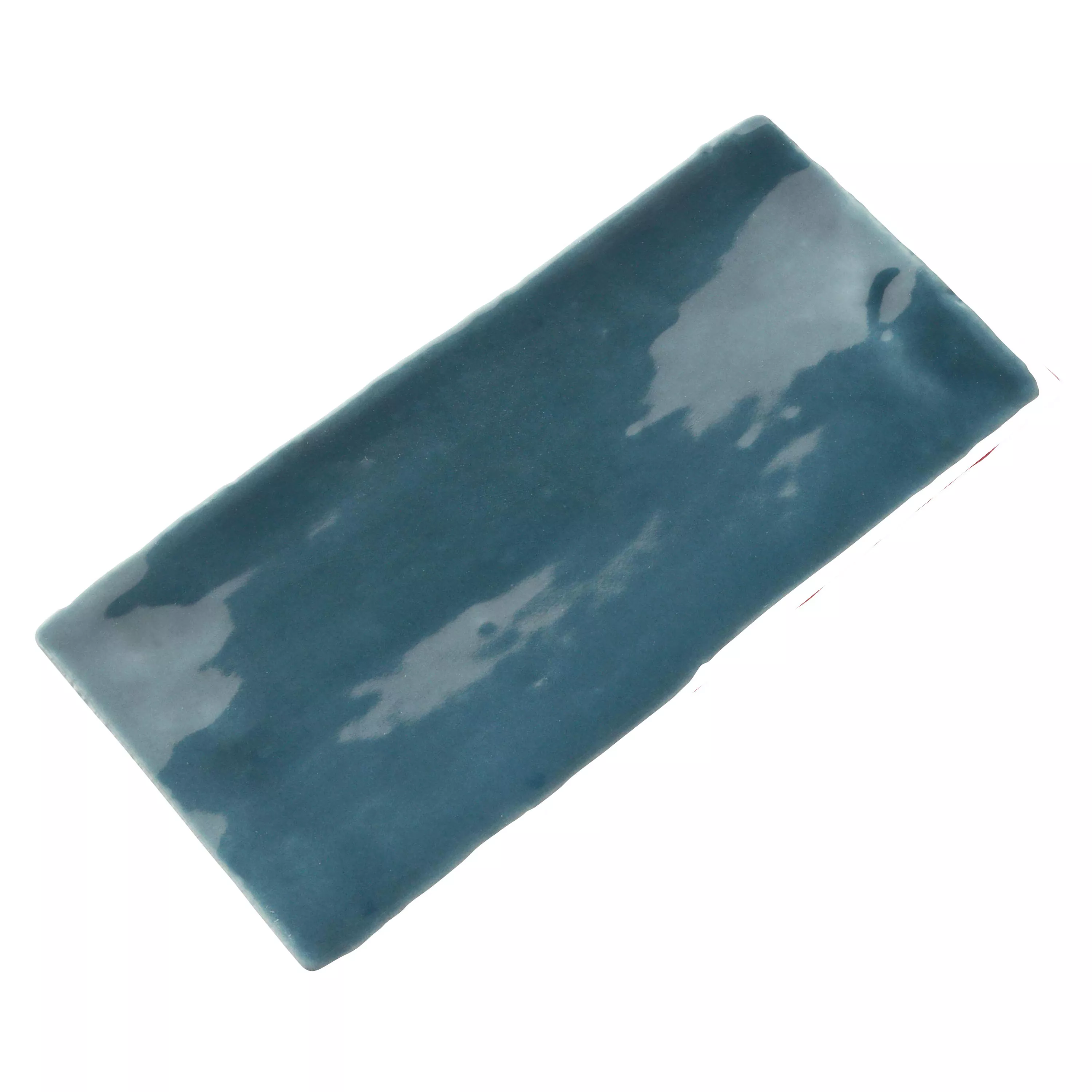 Muster Wandfliese Algier Handgemacht 7,5x15cm Blau