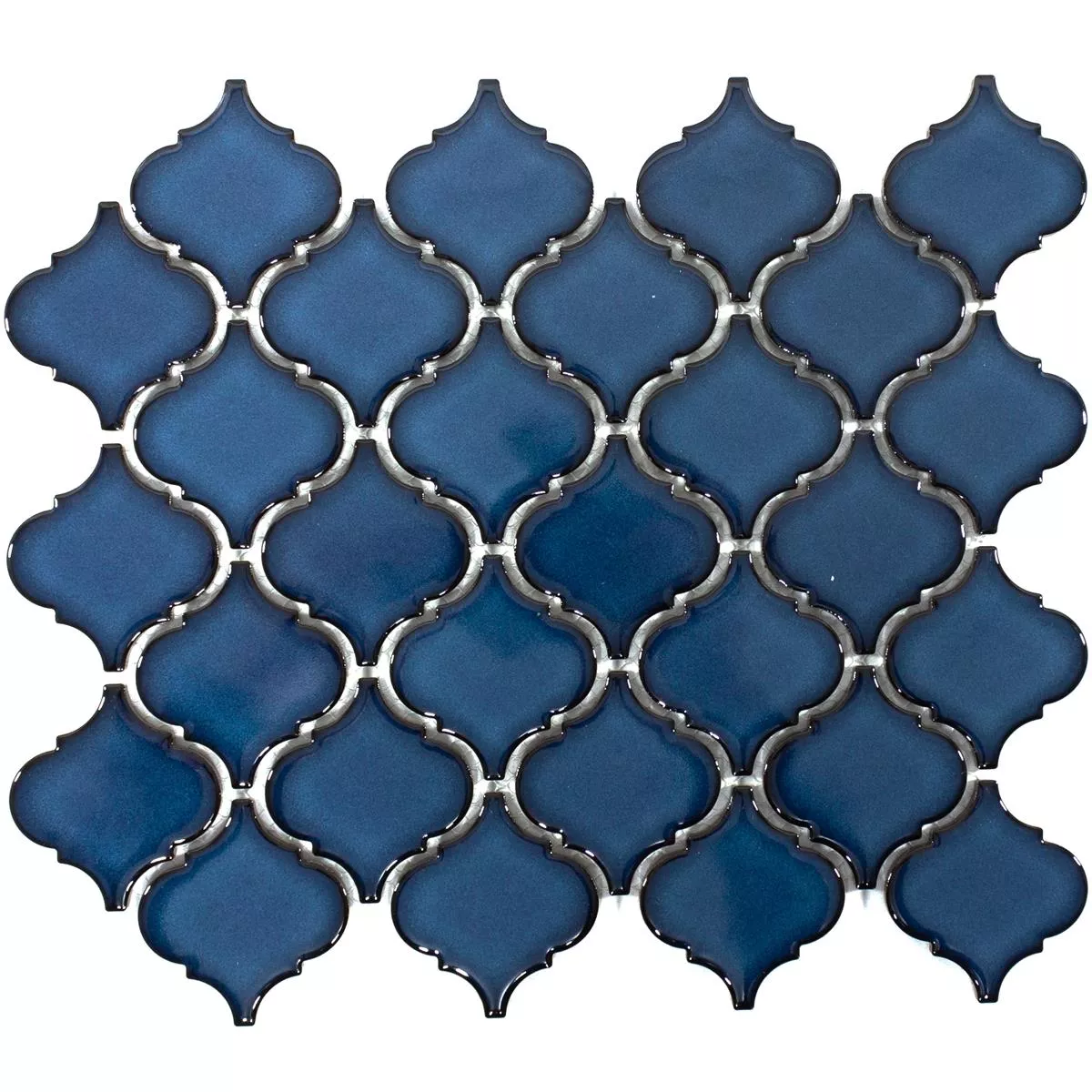 Muster von Keramik Mosaik Fliesen Asmara Arabesque Blau