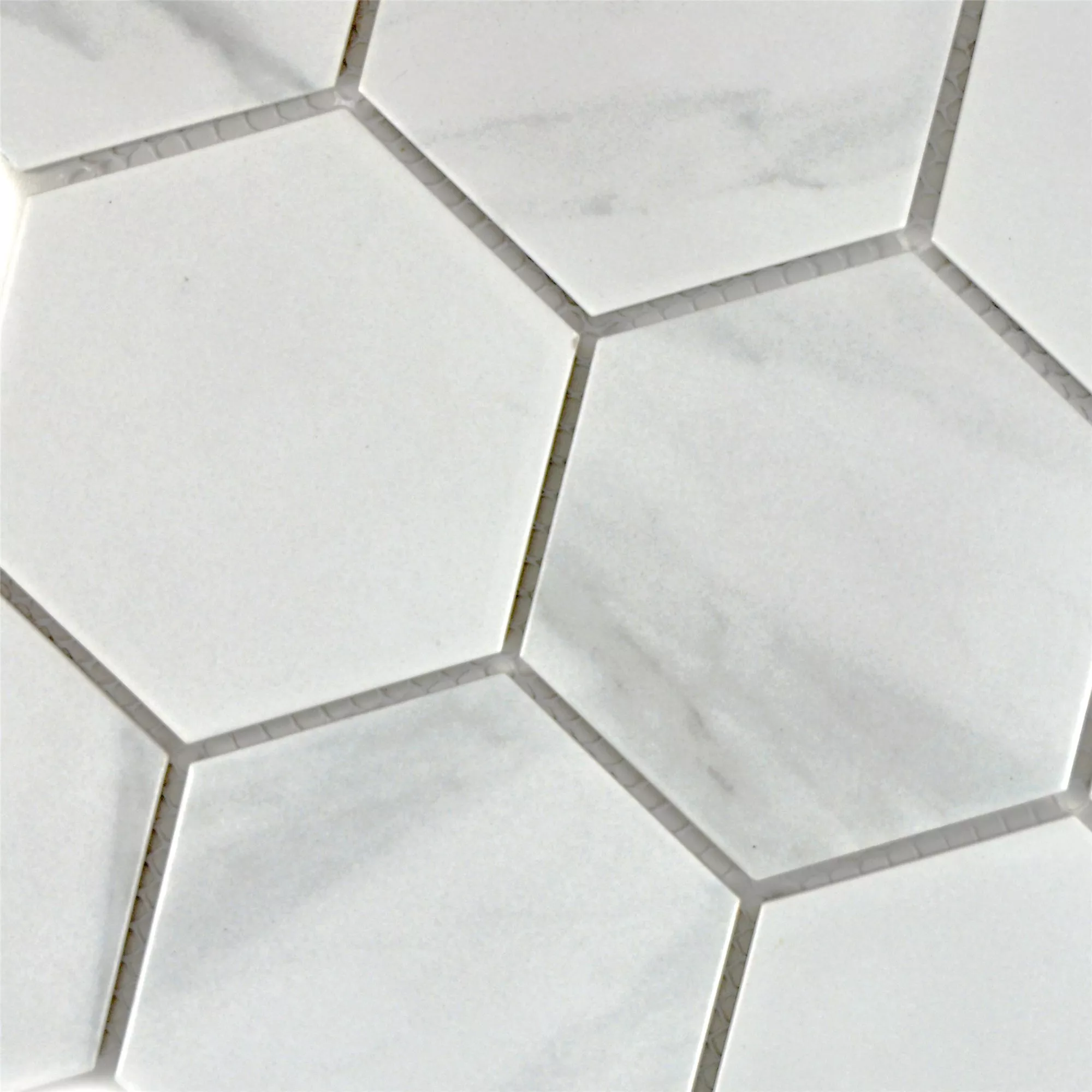 Keramik Mosaikfliesen Zyrus Carrara Hexagon 95