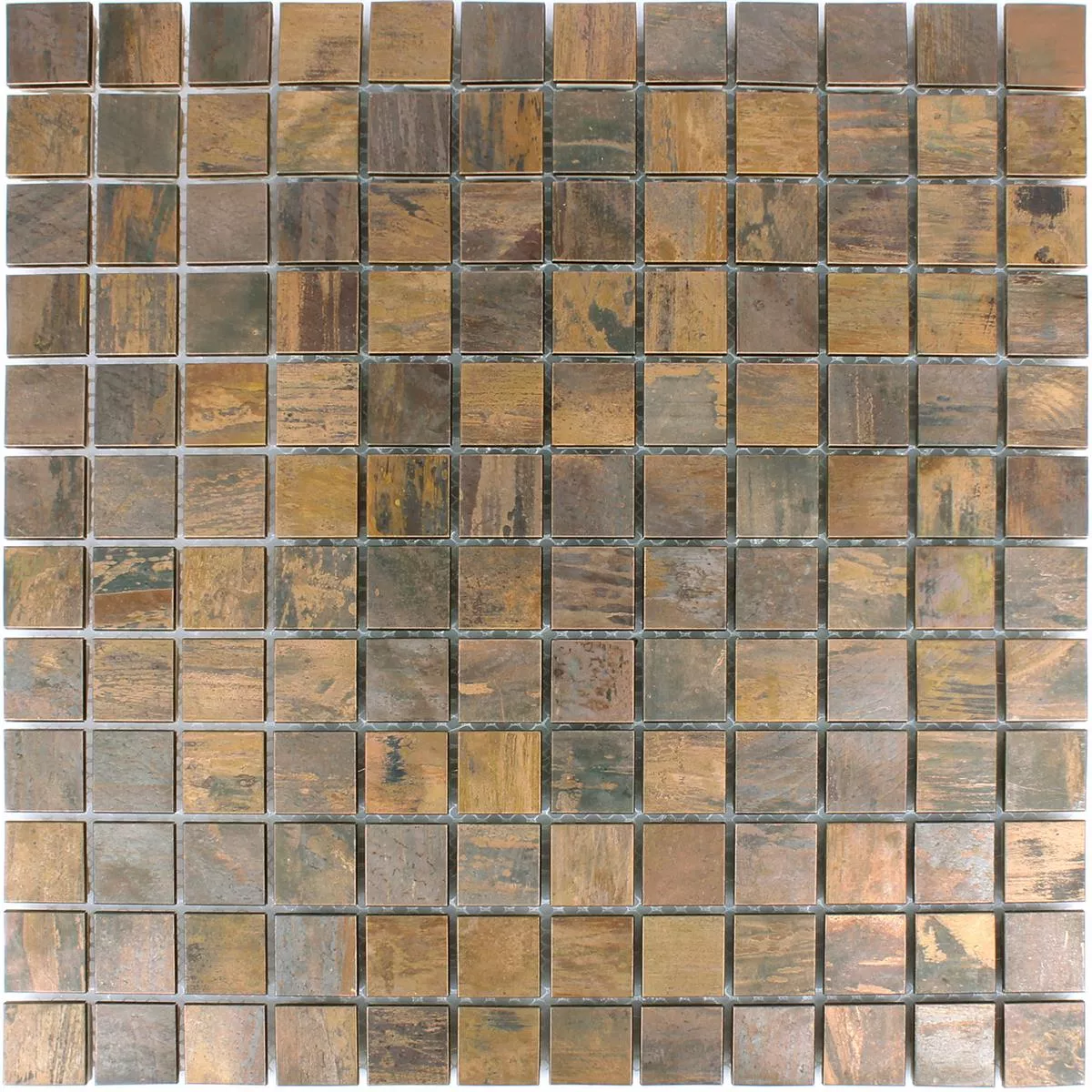 Metall Kupfer Mosaikfliesen Myron Quadrat