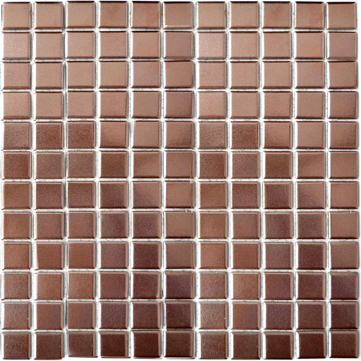 Muster von Keramik Mosaikfliesen Zando Kupfer Quadrat