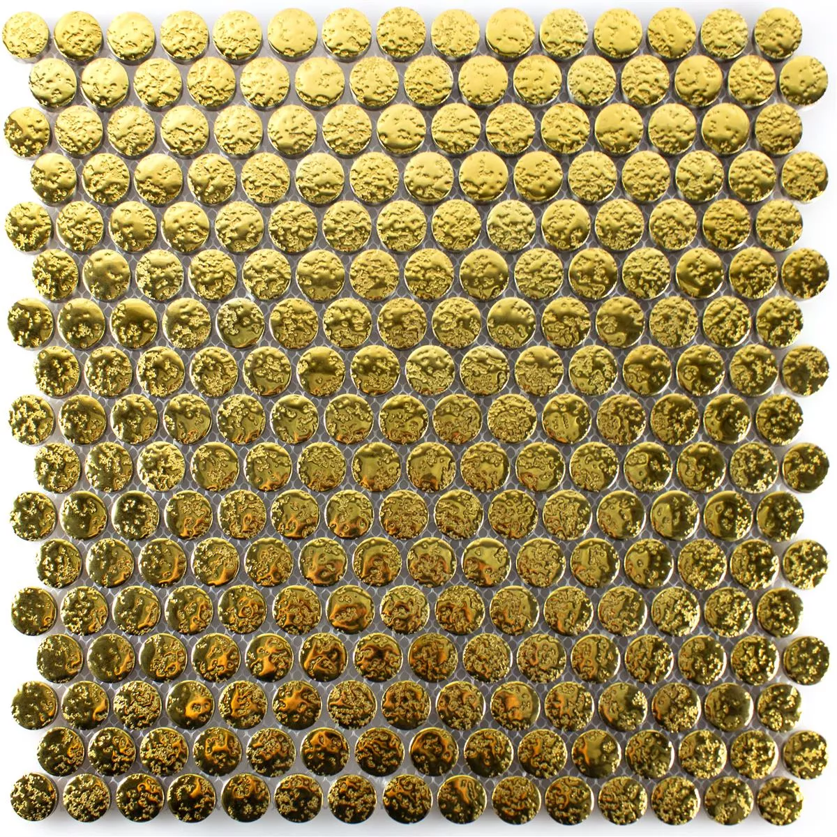 Muster von Keramik Knopf Effekt Mosaik Fliesen Meneksche Gold